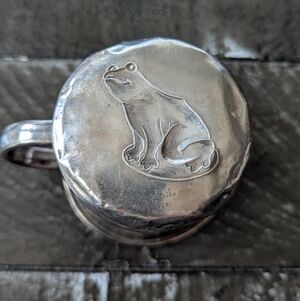 Vintage Baby Cup Towle Sterling Silver Frog Baby Cup/Mug #7781